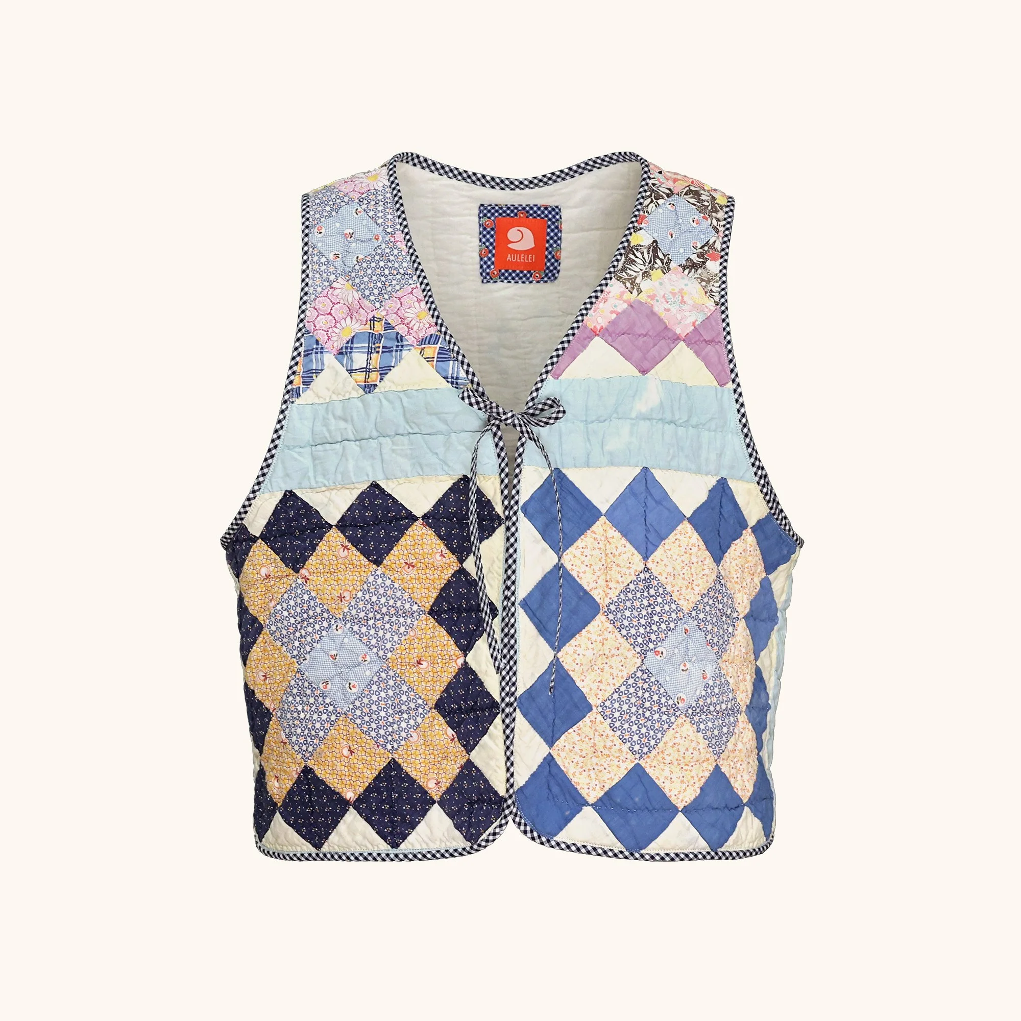 Aulelei_Blue+Patchwork+Vest+M: